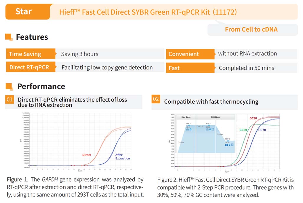 Kit RT-QPCR direto de célula rápida Hieff ™ _11172es