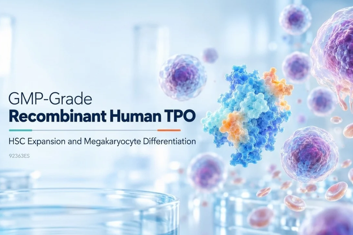 GMP‑Grade Thrombopoietin (TPO): Key Cytokine for HSC Expansion and iPSC‑Driven Megakaryopoiesis