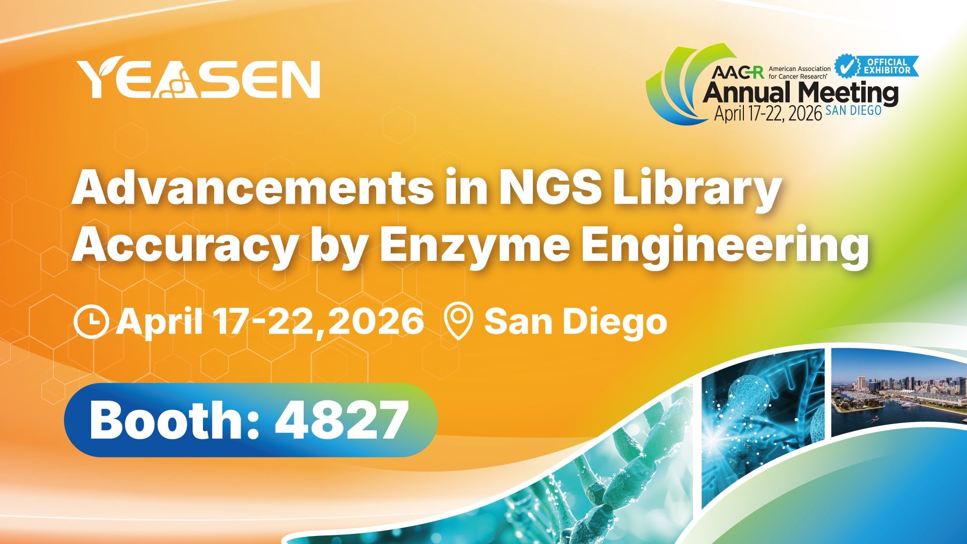 Yeasen at AACR 2026 | NGS Solutions for Cancer Research in San Diego