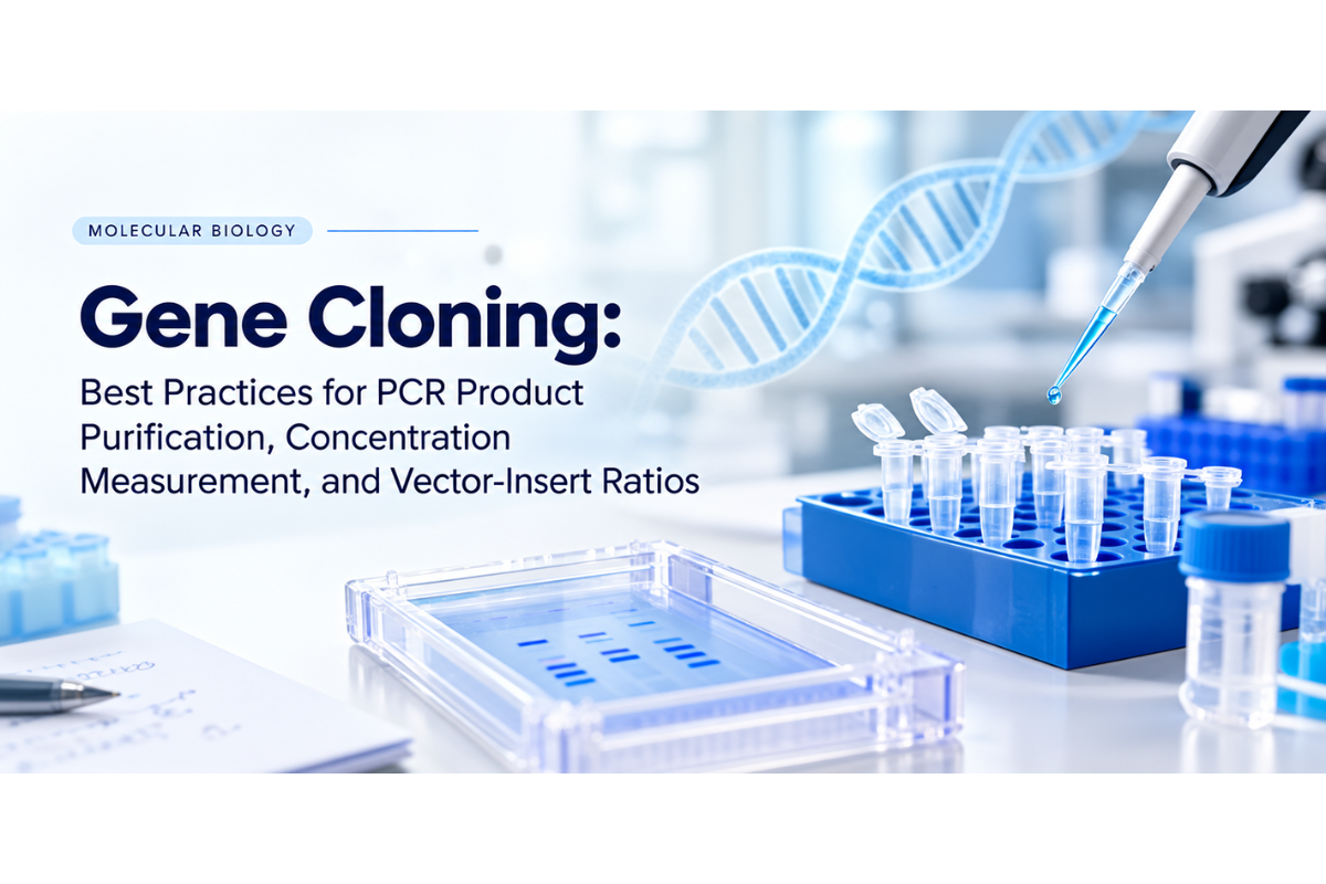 Gene Cloning: Best Practices for PCR Product Purification, Concentration Measurement, and Vector-Insert Ratios